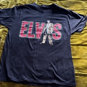 Elvis shirt Christmas Medium epic Graceland vlv rockabilly
